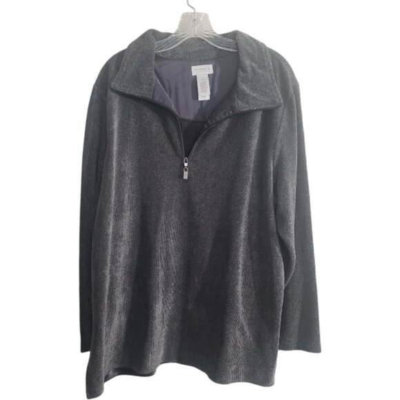 Liz Claiborne Sweaters - CT1894 Liz Claiborne Woman Gray Sweater 1X